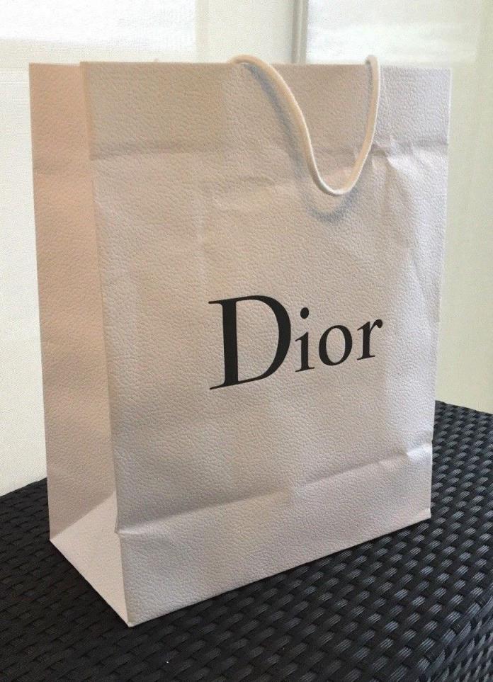 Authentic Dior Resuable Shopping Bag Handbag Shoes White Handles Logo 17