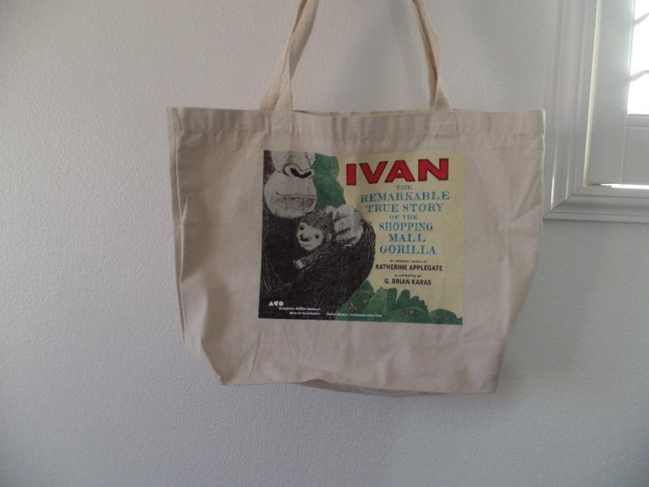 Ivan the Remarkable True story of the Shopping Mall Gorilla Canvas Tote Book Bag