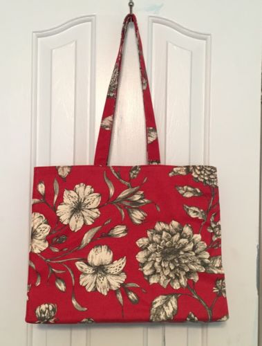Ulster Weavers Large Tote Bag Botanical Floral Canvas Reusable Shopping UK Red