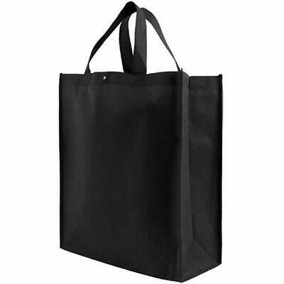Reusable Grocery Bags Tote Large 10 Pack - Black Shopping Kitchen & Dining