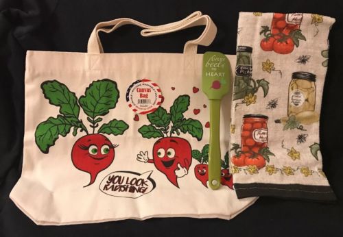 New Canvas You Look Radishing Durable Multi-Use Bag, Spatula and Kitchen Towel