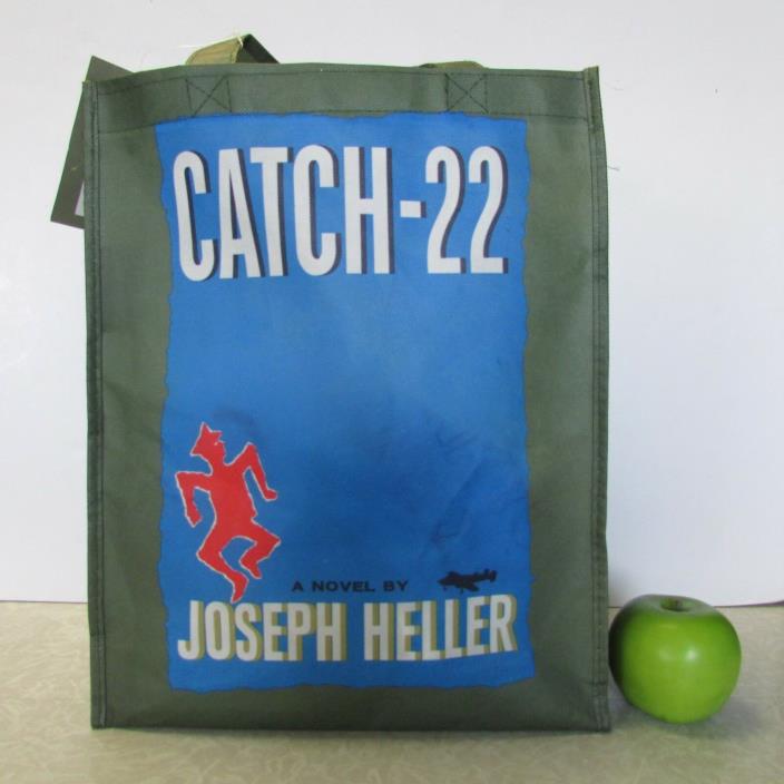Catch 22 Book Jacket Graphic Barnes and Noble Book Tote Green Bag Classic Cover