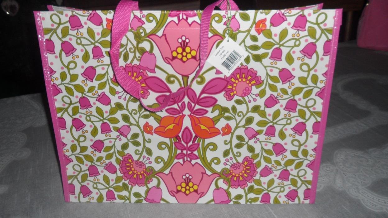 Vera Bradley  LILLI BELL Shopping / Market, Reuseable Tote NEW with tag - Pink