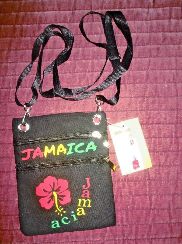 Galini Jamaica Shopping and Beach Over Shoulder Bag Black Small NWT