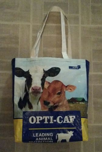 Cow Totes Upcycled, Recycled, Repurposed (Feed Bags)
