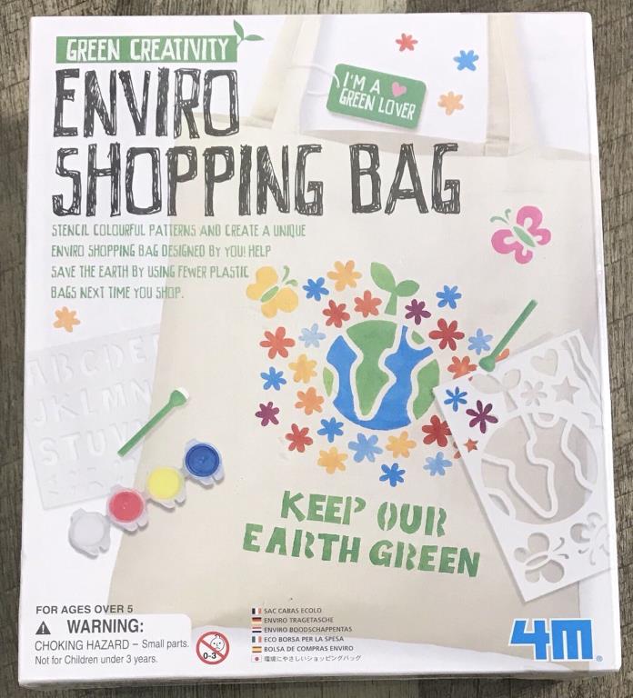 NEW ENVIRO SHOPPING BAG CRAFT KIT GREEN CREATIVITY KEEP OUR EARTH GREEN Age 5+