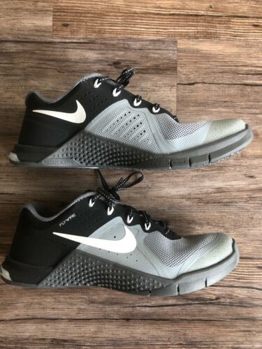 Nike Womens Metcon 2 Grey Gray Black 7 821913-001 Running Shoes Workout Tennis