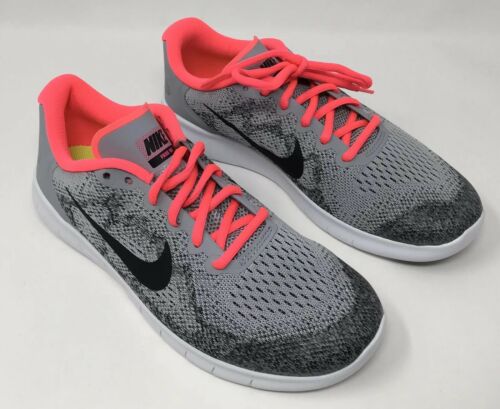 Nike Free RN 2017 Kids Youth 6Y Womens Size 8 Running Shoes Wolf Grey 904258001