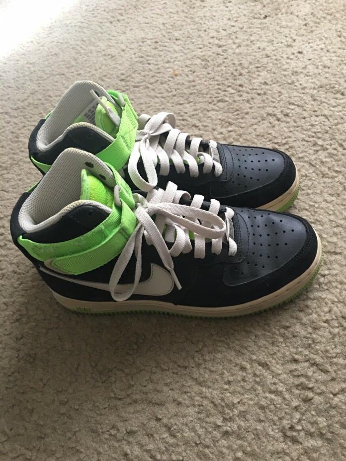 Women's Air Force One High Tops (334031-005) Electric Green US 7 VGUC