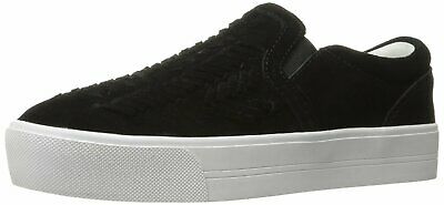 Marc Fisher Womens Dexie Suede Low Top Slip On Fashion Sneakers, Black, Size 9.5