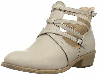Journee Collection Womens savvy Closed Toe Ankle Fashion Boots, Stone, Size 9.0