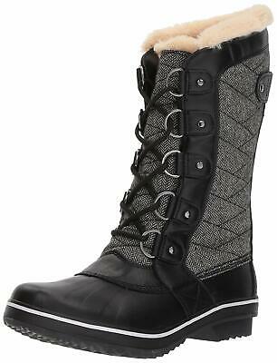 JBU Womens lorna Closed Toe Mid-Calf Fashion Boots, Herringbone Black, Size 8.0