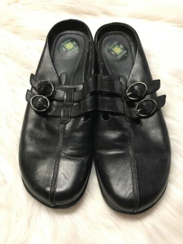 EARTH ORIGINS BY EARTH Sonia BLACK LEATHER SLIP ON SHOES SIZE 8M