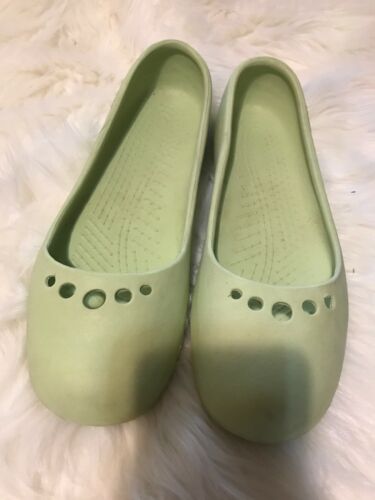Crocs Women's 11 Green Ballet Flats Casual Loafers