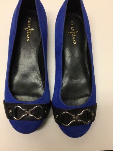 Cole Haan Blue Suede Flats Size 5 B A185ss
