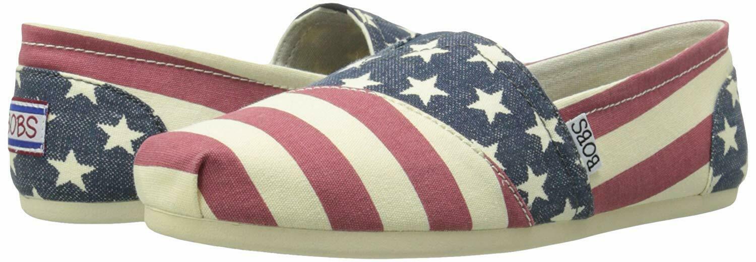 BOBS from Skechers Women's Plush Lil Americana Flat  SHOES NWOB