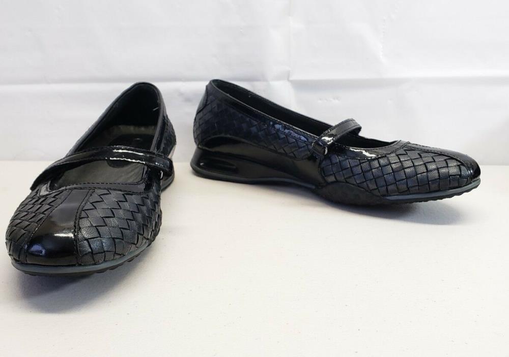Cole Haan N AIR SHOES Women's 6 Casual black basket weave Mary Jane Strap