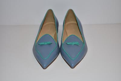 New JCrew $148 Two-Tone Pointed-Toe Loafers Size 6 Peri Shadow Blue H5521