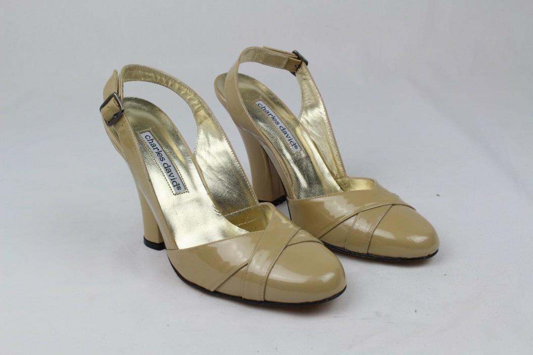 CHARLES DAVID Women's Sling back High Heel Sandals Size 7.5B Made in Spain (OBO)