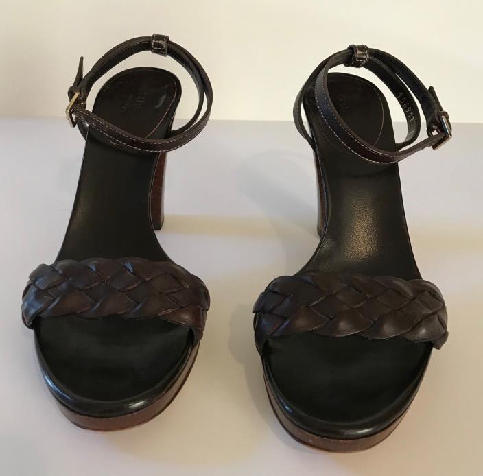 Classic Gucci Platform Block Heels, Sandals Shoes Exceptional Quality Size 6, 36