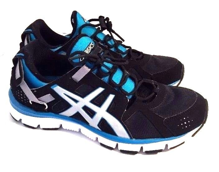 New Asics Women's Gel Synthesis Cross Trainer Black/Island Blue H350L Size 8