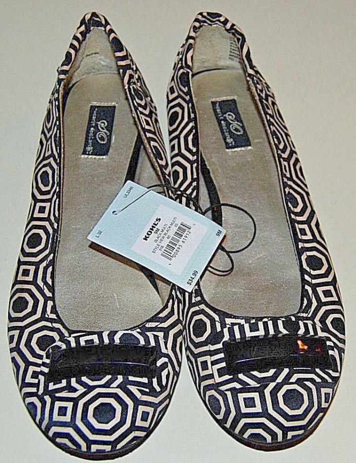 NEW So Wear It Declare It Black & Cream Womens Shoes Casual Size 9 M FREE SHIP!