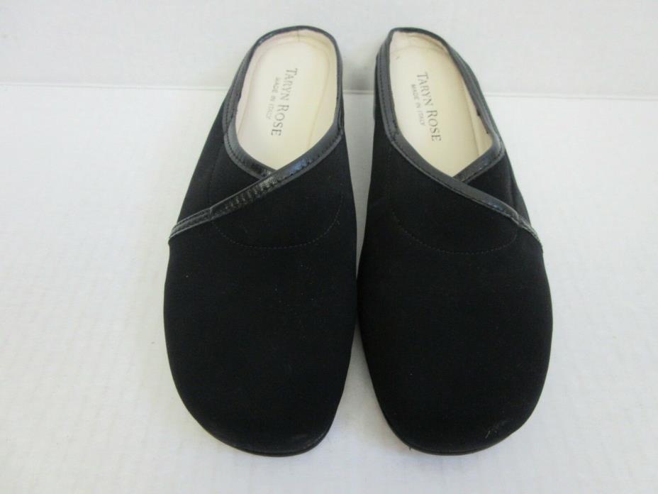 Taryn Rose Womens US 5.5 Italy/UK 35.5 M Black Mules Shoe Kaven Made in Italy