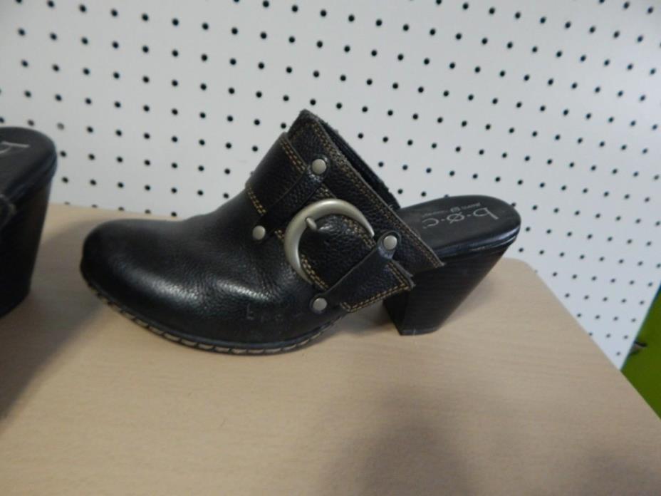 Womens b.o.c Born Concept shoes clogs - leather - size 6 / 36.5 # BC3824 - black