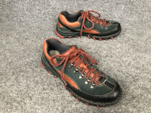 Born Womens EU 42 US 10 Red & Black Leather Divide Hiking Shoes W0785 In EUC