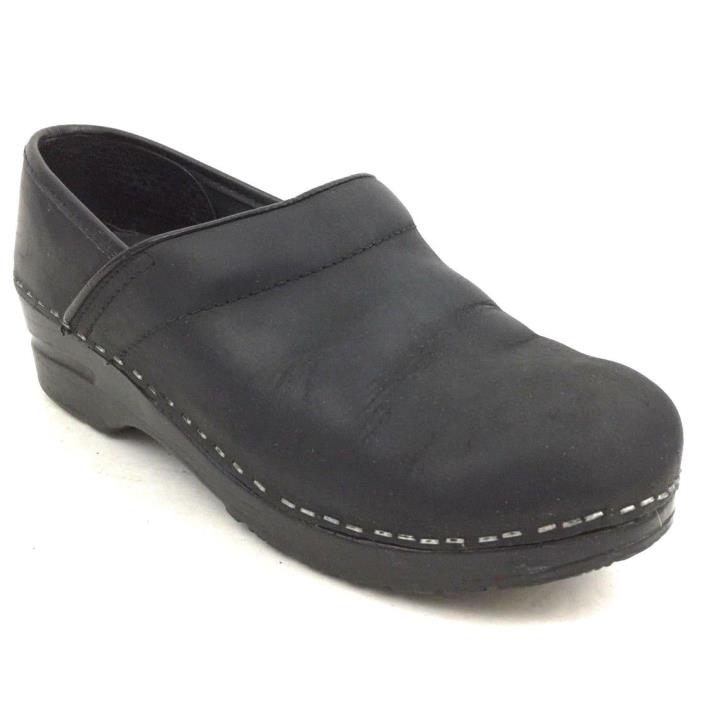 Dansko Women's Clogs Mules Shoes Closed Back Nursing Career Leather Black Sz 37