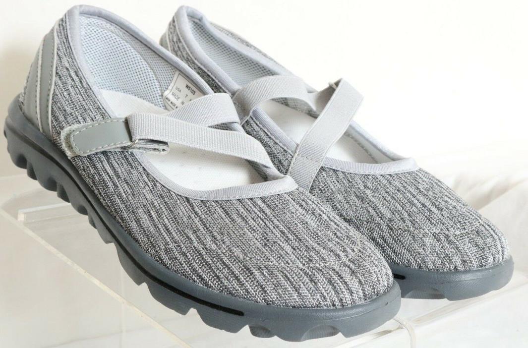 Propet TravelActiv Gray Mary Jane Walking Fashion Sneaker W5103 Women's US 7 AA