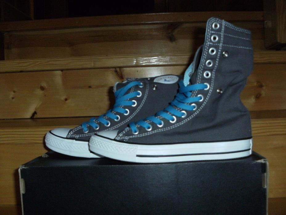 Converse All Star Extra High Charcoal and Blue Green Women 7.5