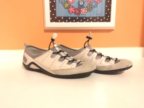 ECCO 11/43 Vibration II Toggle Sneakers Silver Metallic Shadow Comfort