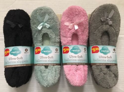 Women's New Restor Ultra-Soft Ballerina Slippers Shoes - Choice Size & Color