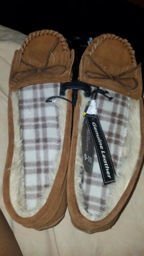 Secret Treasures Women's Chestnut Brown Slip-on Moccasin Slippers: Size. 9/10