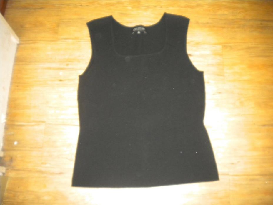 Ladies black sz XL tank top sleeveless shirt  stretchy jones new york brand