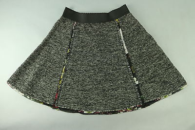 NWT $995 DOLCE and GABBANA Ladies Tweed Mini Floral Skirt Size 46 -FreeShip