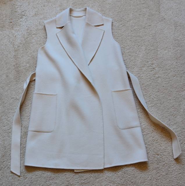 Maxmara Sleeveless Wool Blend Coat Jacket Size 36 US2