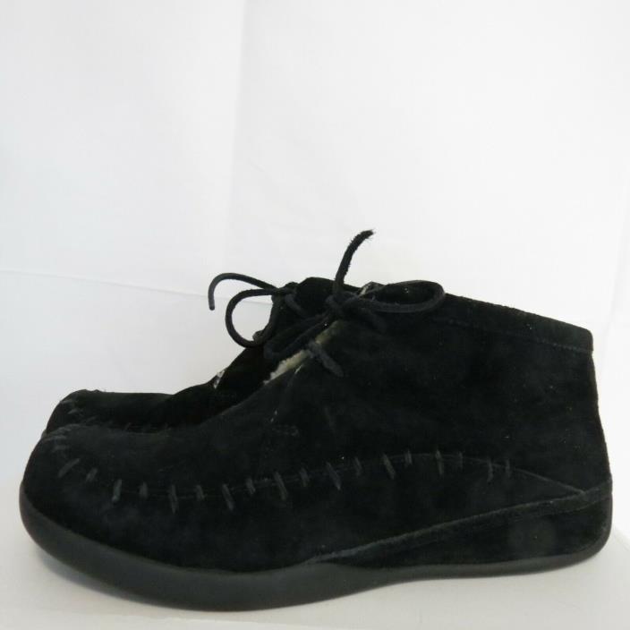 Merrell Women's 7.5 EU 38 Chukka Boots Ankle Marbleseed Black Suede Fleece Lined