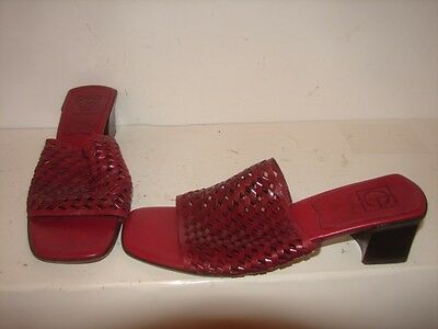 COLE HAAN Womens Red Sandals Slides Shoes 9 B!