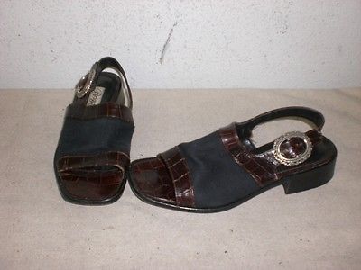 BRIGHTON Women's Black Sandals Shoes Size 6.5 M US