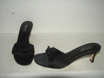 ISAAC MIZRAHI Womens Black Fabric Sandals Shoes 8.5 M!