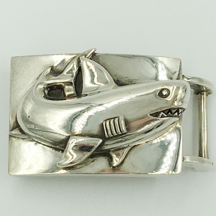 Barry Kieselstein Cord Shark Buckle Sterling Silver - Excellent