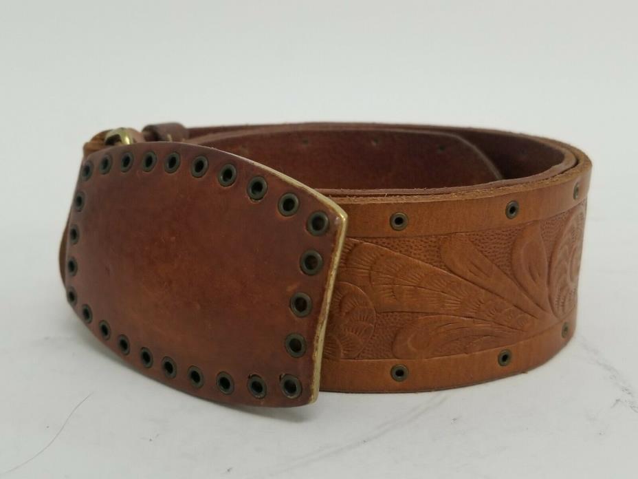 Designer Signed Brown Leather Linea Pelle belt
