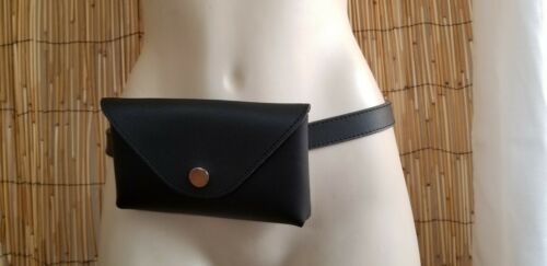 Detachable Women's Black Belt Bag