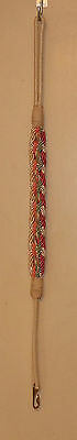 BEADED GREEN SIENNA GOLD BRAIDED STRETCH ROPE BELT 33-43