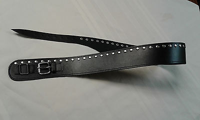 leather fashion belt with studs size 46