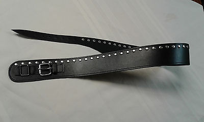 leather fashion belt with studs size 50