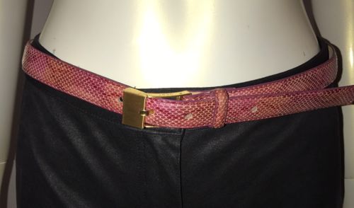 DKNY BELT LEATHER RED L