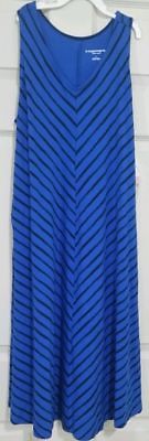 NEW Liz Lange Maternity Dress Blue Black Diagonal Stripe Sz Small or XS FREESHIP